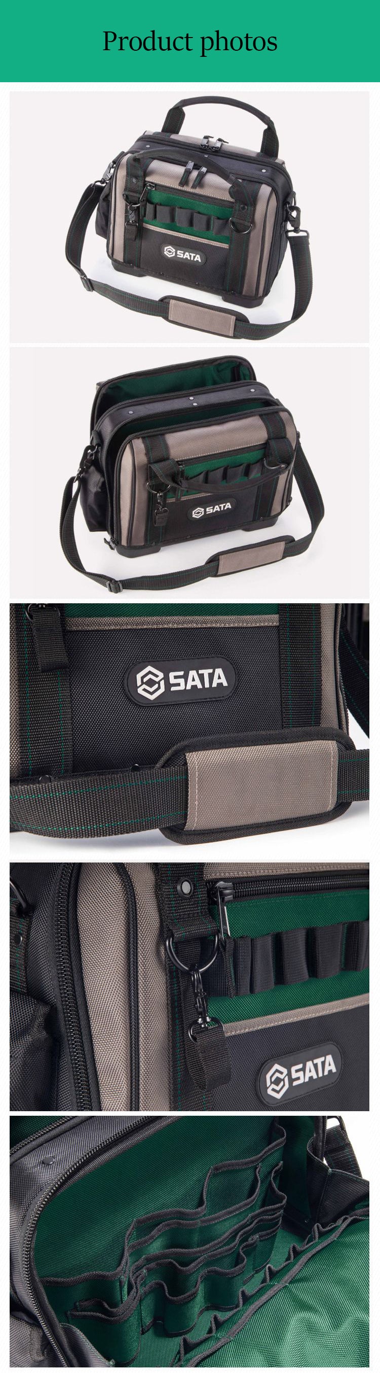 Heavy-Duty Double-Opening Tool Bag – Multi-Pocket Hardware Organizer