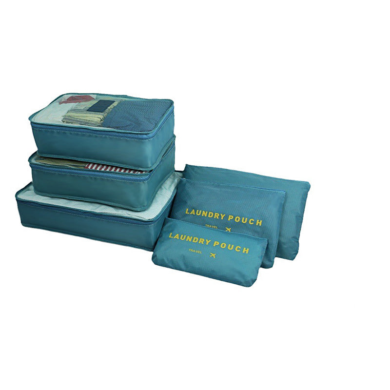 6-Piece Travel Packing Cubes Set – Navy Blue Organizer Bags