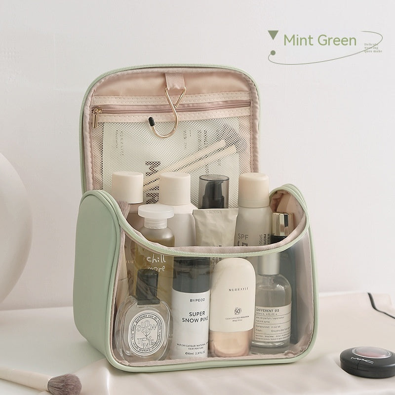 PVC Portable Makeup Transparent Bag Large Capacity Hanging Wash