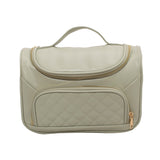 Simple Diamond Embroidery Thread Portable Large Capacity Cosmetic Bag Pu Portable Storage Bag Good-looking Pure Color All-matching Wash Bag