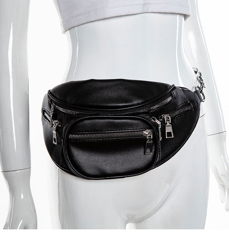 Waist bag handsome chain crossbody chest bag