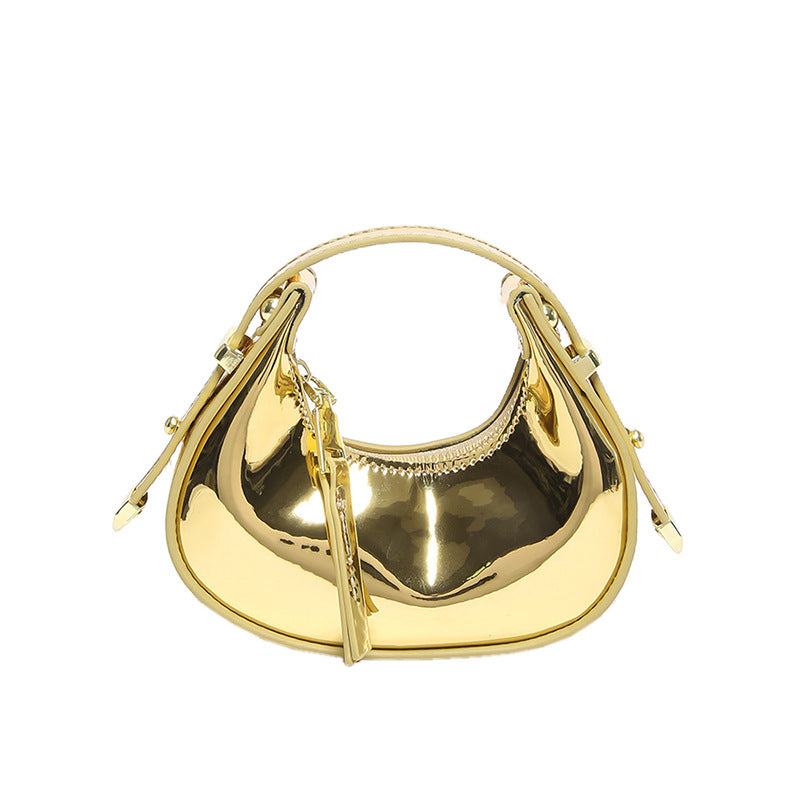 Mini Glossy Shoulder Bag – Y2K Style Patent Leather Purse