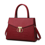 Croc-Pattern Top Handle Bag – Retro, Elegant & Statement-Making