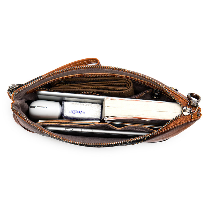 Retro Style Men's Handbag – Elegant Stitching, Timeless Charm!