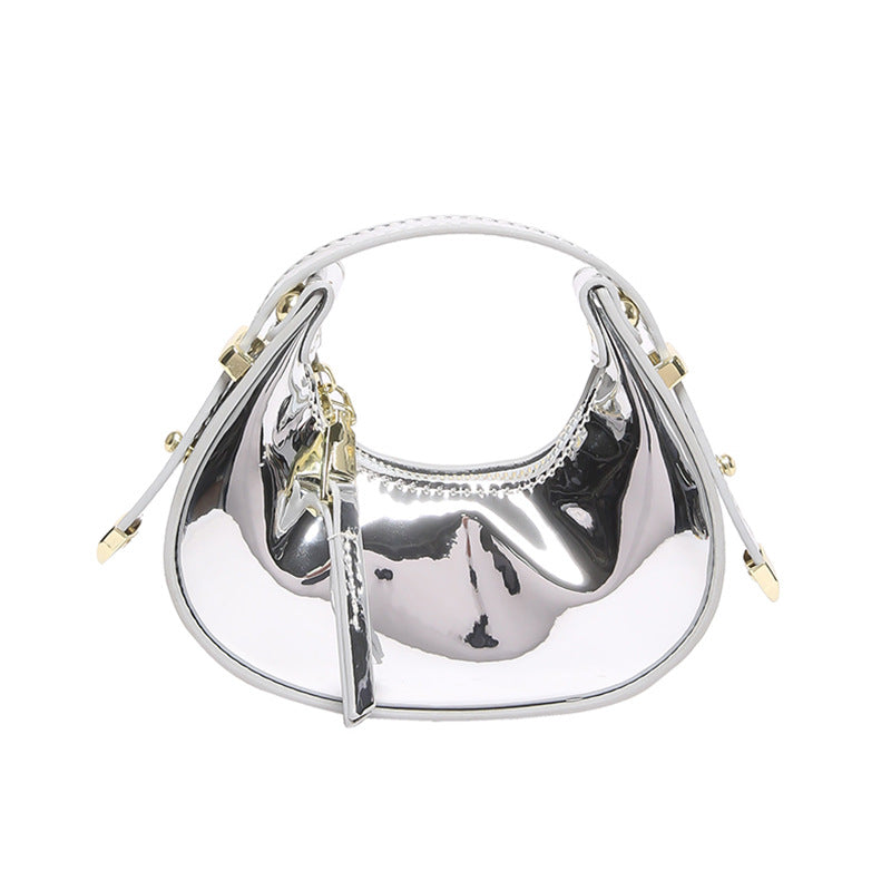 Mini Glossy Shoulder Bag – Y2K Style Patent Leather Purse