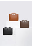 Minimalist Metal Handle Tote – Elegant Business Handbag