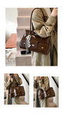 Vintage Leather Tote Bag – Elegant, Spacious & Office-Ready