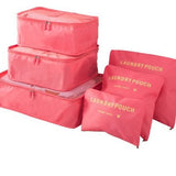6-Piece Travel Packing Cubes Set – Navy Blue Organizer Bags