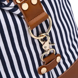 Striped Portable Messenger Travel Bag Travel Bag