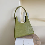 Triangle Alligator Embossed handbag