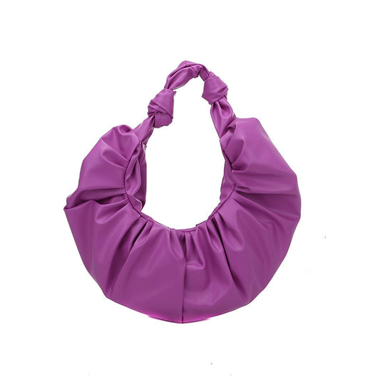 One-shouldered pleated handbag