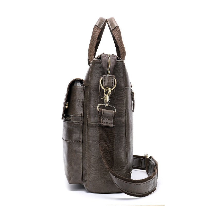 Men's computer bag cowhide
