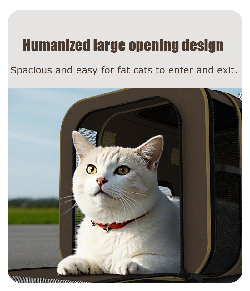 Multi-Functional Foldable Pet Travel Carrier – Breathable, Large Capacity, 3-Way Carry