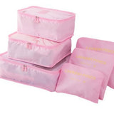 6-Piece Travel Packing Cubes Set – Navy Blue Organizer Bags