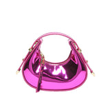 Mini Glossy Shoulder Bag – Y2K Style Patent Leather Purse