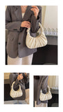 Ruched Soft Handle Shoulder Bag – Trendy Puff Cloud Pouch