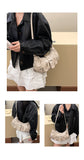 Retro Biker Style Shoulder Bag – Rivet Buckle Crescent Handbag