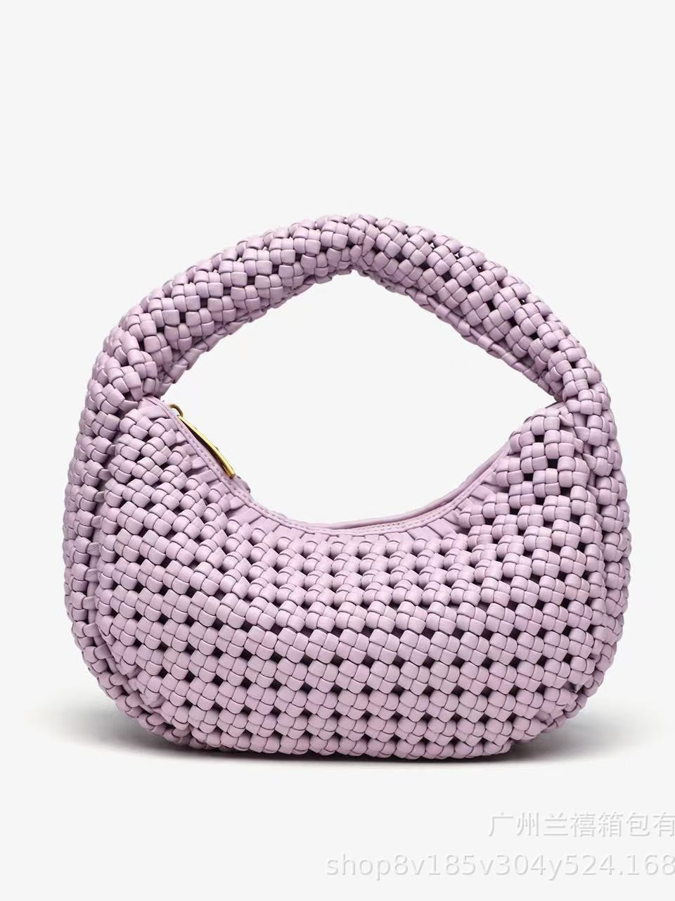Advanced Hand-woven Large Capacity Fashionable Stylish All-match Hand Carrying New Moon Bag