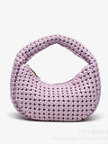 Advanced Hand-woven Large Capacity Fashionable Stylish All-match Hand Carrying New Moon Bag