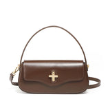 Spring And Summer New Moon Baguette Bag Leather Handbag