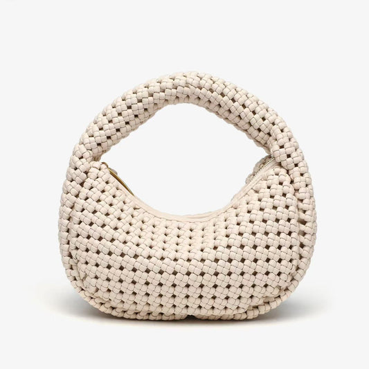 Advanced Hand-woven Large Capacity Fashionable Stylish All-match Hand Carrying New Moon Bag