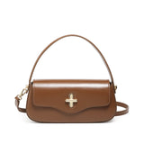 Spring And Summer New Moon Baguette Bag Leather Handbag
