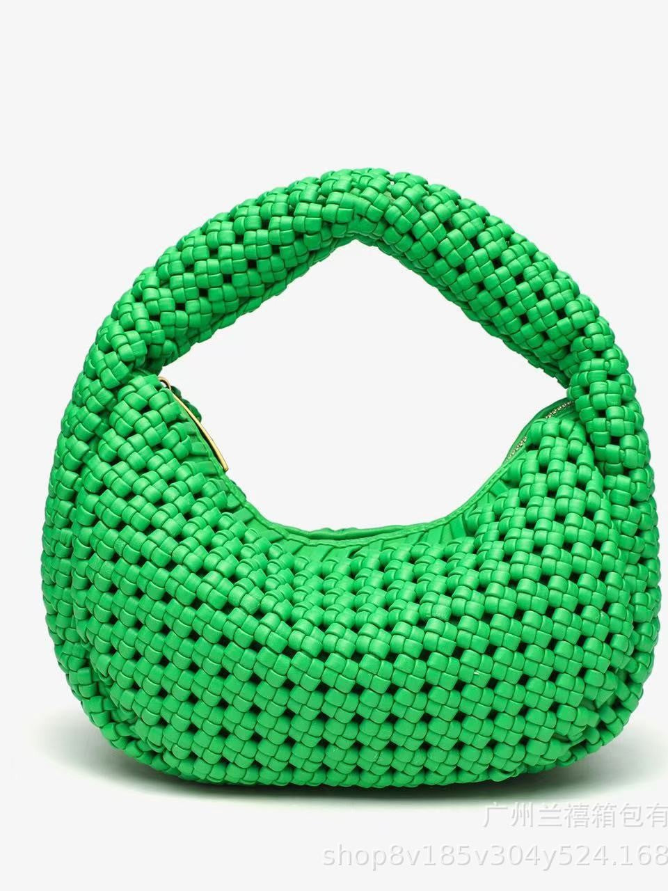 Advanced Hand-woven Large Capacity Fashionable Stylish All-match Hand Carrying New Moon Bag