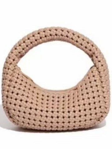Advanced Hand-woven Large Capacity Fashionable Stylish All-match Hand Carrying New Moon Bag