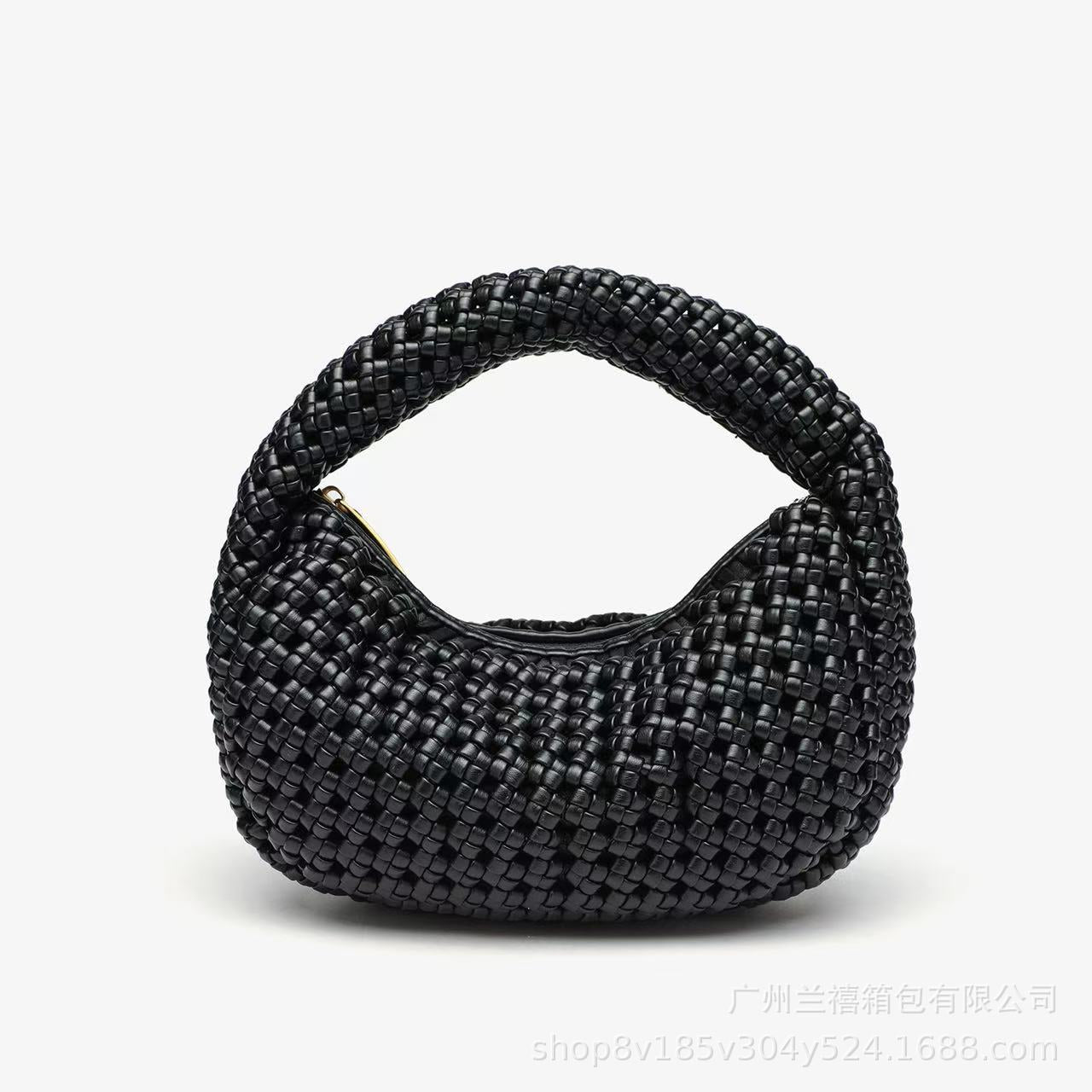 Advanced Hand-woven Large Capacity Fashionable Stylish All-match Hand Carrying New Moon Bag