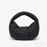 Advanced Hand-woven Large Capacity Fashionable Stylish All-match Hand Carrying New Moon Bag