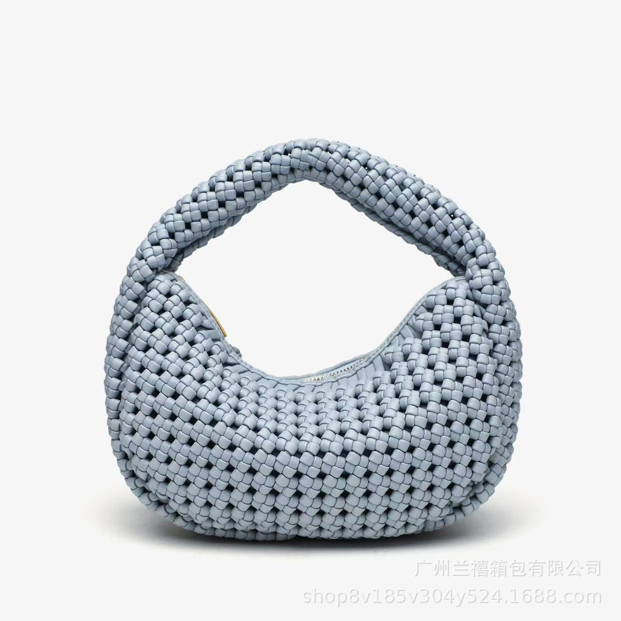 Advanced Hand-woven Large Capacity Fashionable Stylish All-match Hand Carrying New Moon Bag