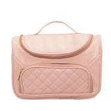 Simple Diamond Embroidery Thread Portable Large Capacity Cosmetic Bag Pu Portable Storage Bag Good-looking Pure Color All-matching Wash Bag