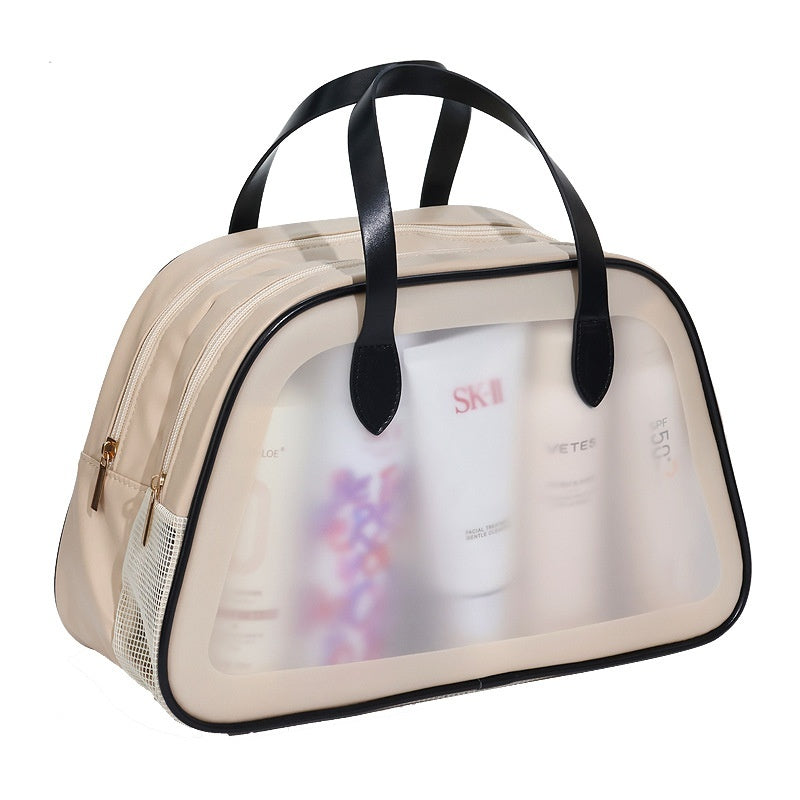 Dry Wet Separation Wash Bag Double-layer Semicircle Carrying Case