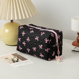 Bow Cosmetic Bag Large Capacity Hand Holding Clutch Wash
