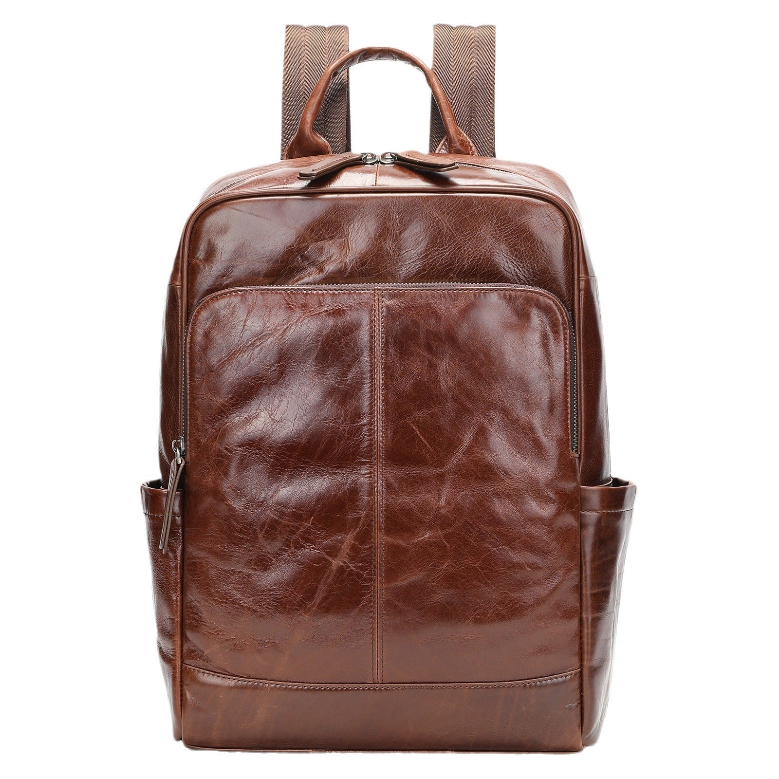 Genuine Leather Men's Backpack Business